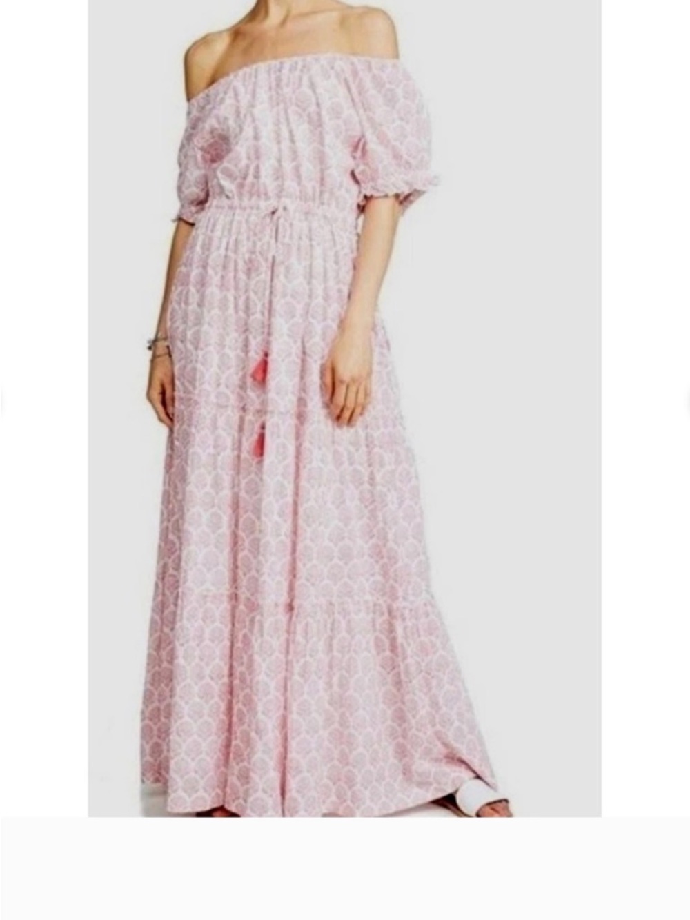 Roller Rabbit Rosemary Abha Maxi Dress Off Shoulder
